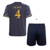 Real Madrid David Alaba #4 Vieras Peliasu Lasten 2023-24 Lyhythihainen (+ Lyhyet housut)